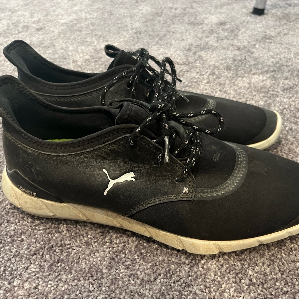 Puma Ingnite Men's cleat-less golf shoe Black gray size 9